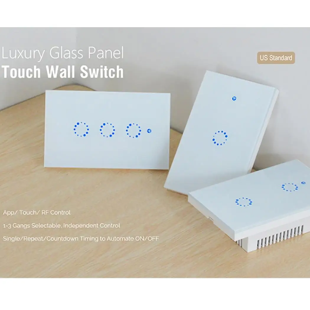 T1 US Smart Wifi настенный выключатель света приложение дистанционное управление 600 Вт/банды дома, офиса вкл/выкл Умный дом WiFi сенсорный переключатель