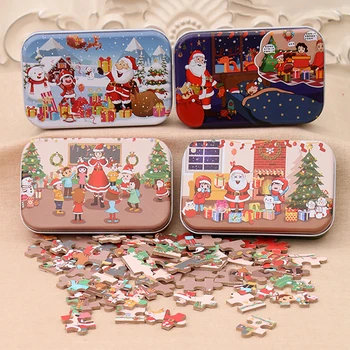 

Staraise 60pcs Christmas Gift Puzzle Merry Christmas Decorations for home with Handmade Santa Claus Puzzle Navidad Gift Kids
