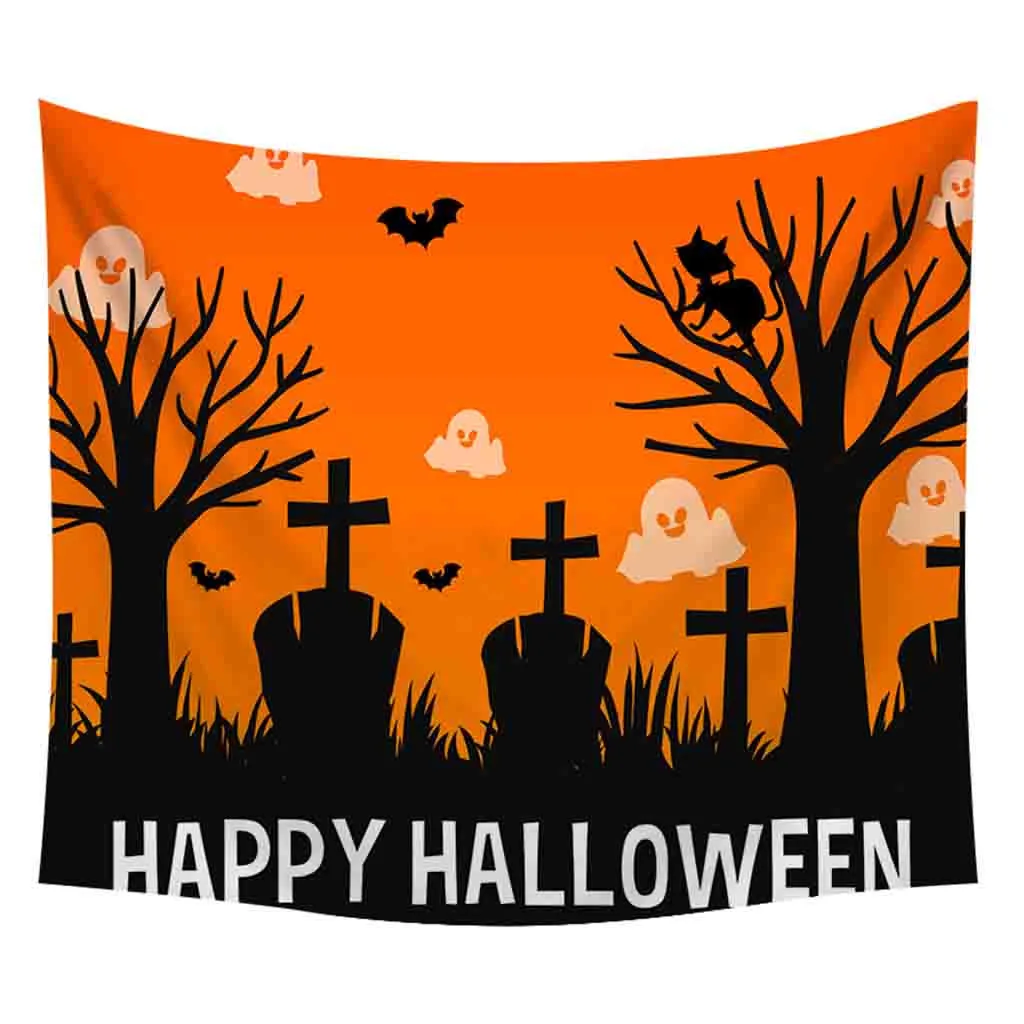 Halloween Tapestry Pumpkins Tree Print Tapestry Wall Hanging Tapestry Psychedelic Hippie Tapestry Art Home Decor dropshipping814