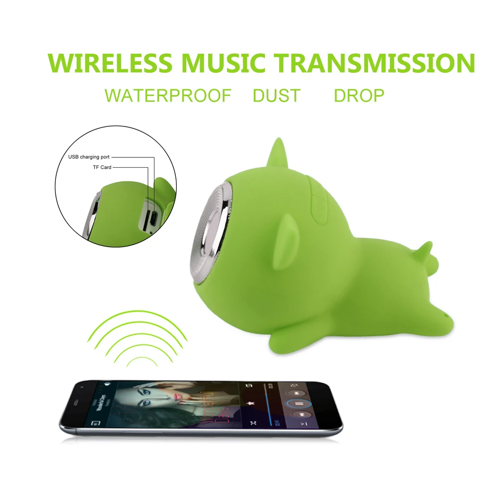Милый Свинья Портативный Мини Bluetooth динамик водонепроницаемый пыленепроницаемый динамик TF карта аудио динамик s электронный подарок на открытом воздухе