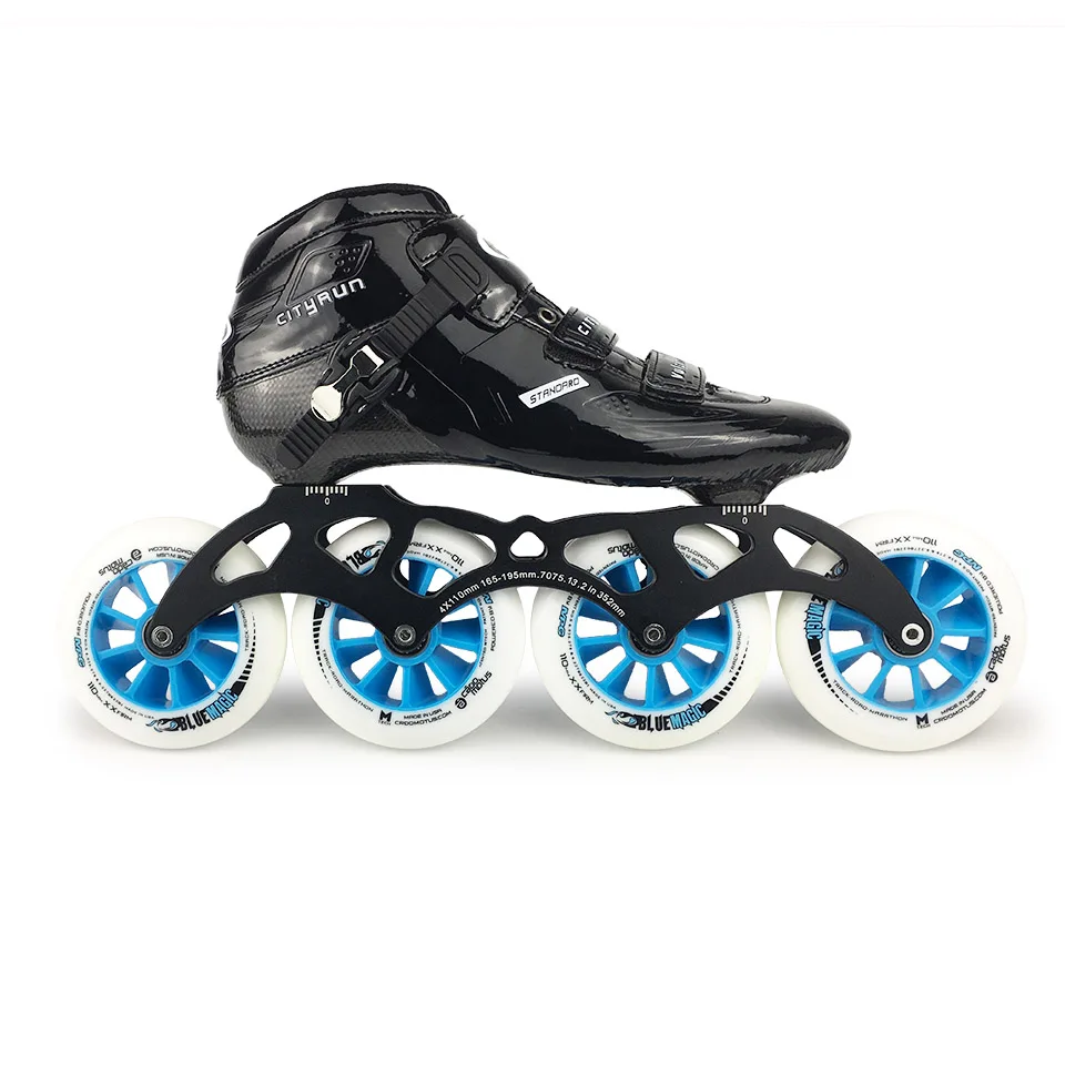 Cityrun Professional Speed Inline Roller Skates Carbon Fiber Boots MPC Wheels Marathon Racing Speed Skating Shoes adult roller skates