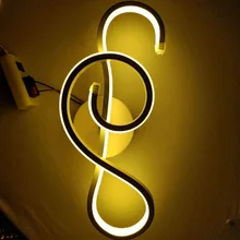 22 Вт настенные светильники led современный домашний интерьер спальни прикроватная настенная лампа для прихожей прохода свет музыка формы алюминиевые настенные бра AC220V