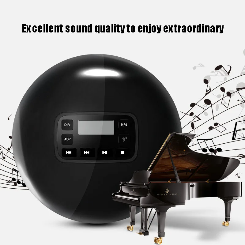 Персональный CD музыкальный плеер Портативный Bluetooth стерео беспроводной CD плеер для 3,5 мм AUX аудио с подзаряжаемые СВЕТОДИОДНЫЕ дисплеи