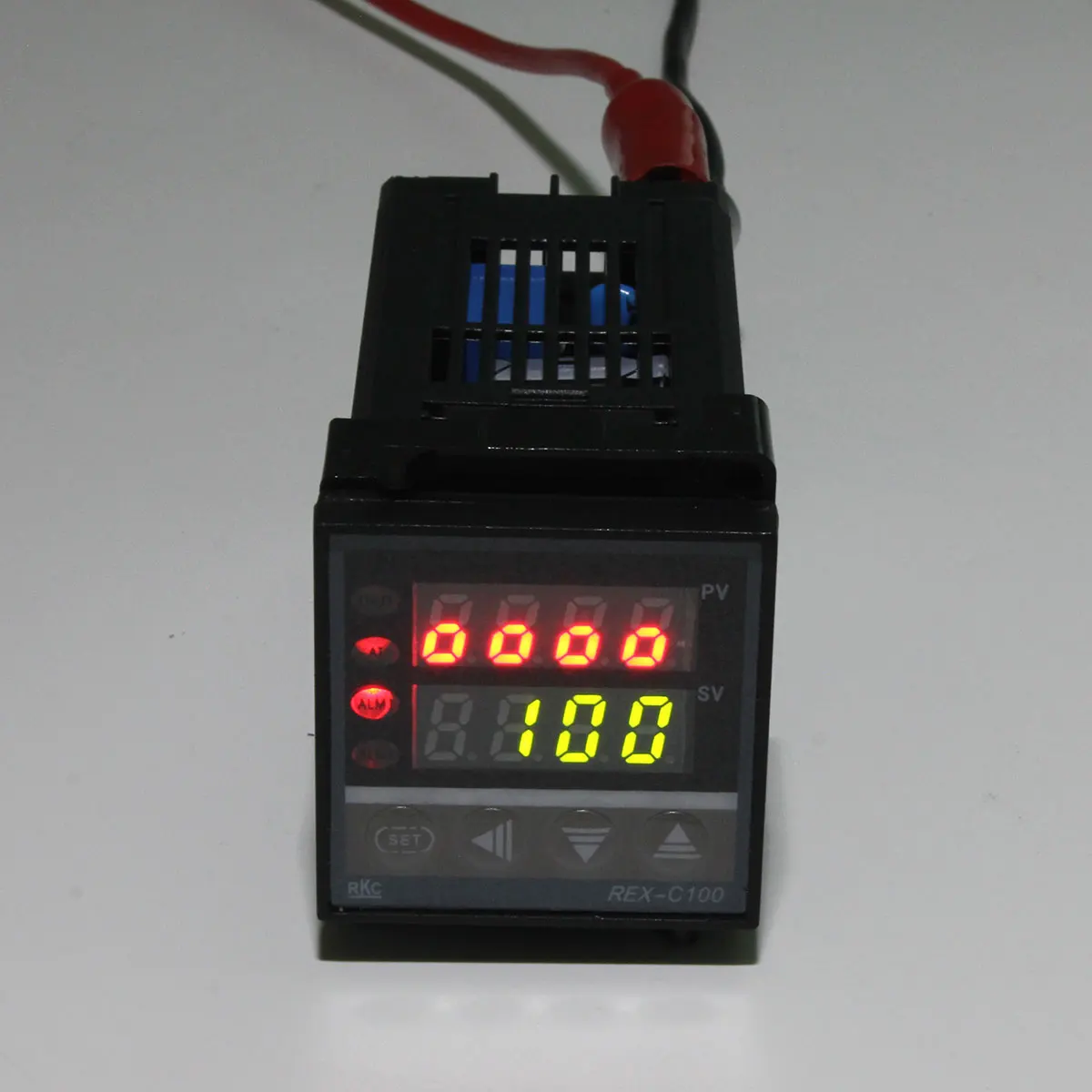 ZEAST цифровой 220 в PID REX-C100 регулятор температуры+ max.40A SSR+ K термопара, PID контроллер комплект+ радиатор