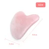 5pcs Rose Quartz Jade Stone Heart-shaped Gua Sha Scraper Massage Handmade Guasha Board Anti Wrinkle Skin Care for Body Face ► Photo 3/6