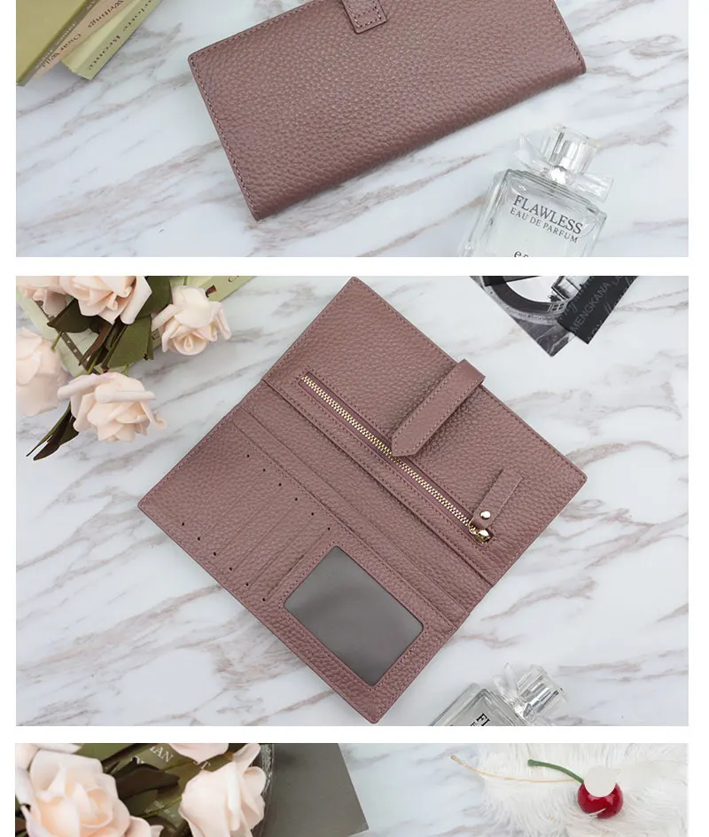 New Fashion Cell Phone Wallet Purse Genuine Leather Card Holder Hot Sale Womens Purses And Handbag Designer Long Card Wallet