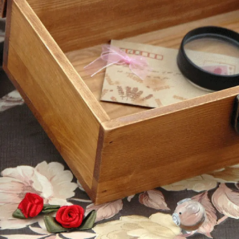 

2020 New Large Wooden Box with Hinged Lid - Wood Storage Box with Lid