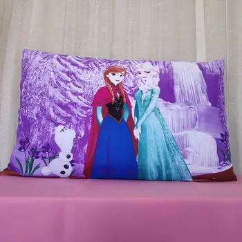 

Purple Frozen Elsa and Anna Pillow sham for Kids Bedroom Decor Girls Bedding Pillow Covers 1 piece cases Children's Pillow Shell