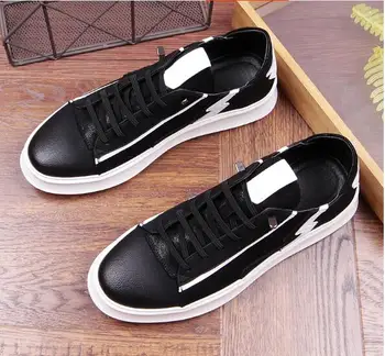 

Men lace-up shoes Retro Genuine leather Thick bottom casual shoes for men office Comfortable sport shoes