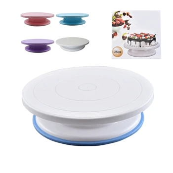 

Plastic Cake Decorating Rotaring Table Cake Plate Turntable Rotating Anti-skid Cake Stand Cake Spatula DIY Baking Kitchen Tool