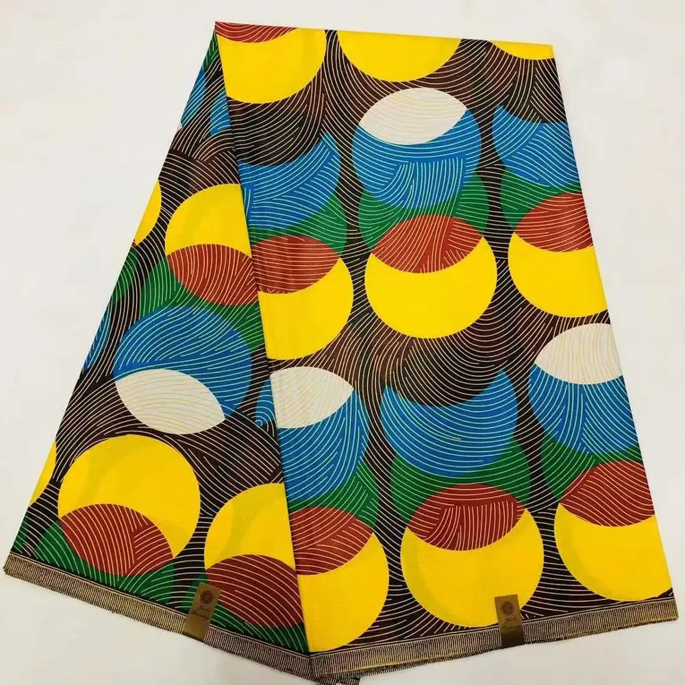 ESEWING Высококачественная африканская вощеная ткань принтом хлопок Анкара швейный материал для платья Анкара восковая Ткань 6 ярдов 05