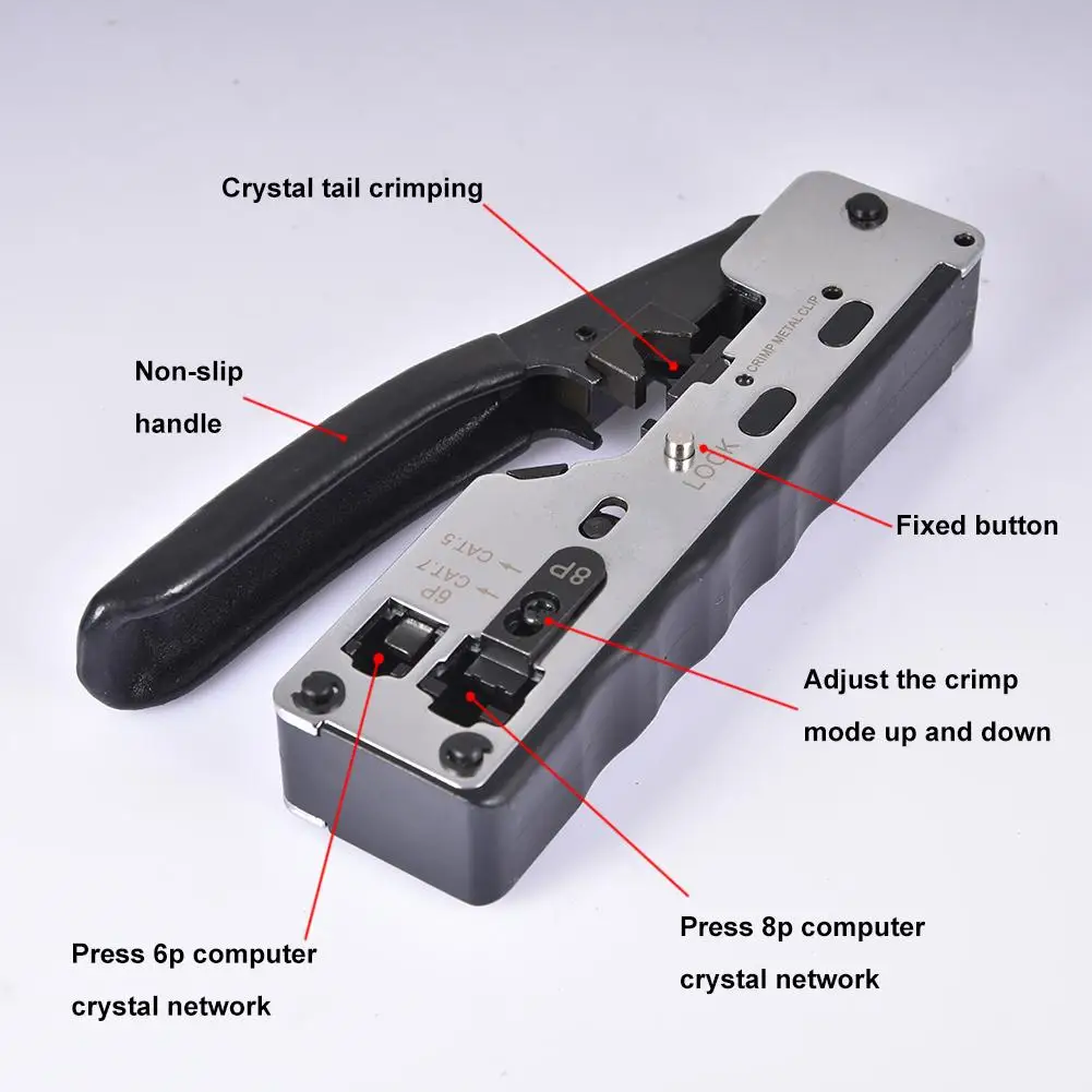 RJ45 сетевой кабель щипцы RJ11 телефонная линия модульные обжимные плоскогубцы Cat7 Cat6 Cat5e Cat5 инструмент для обжима сетевого кабеля