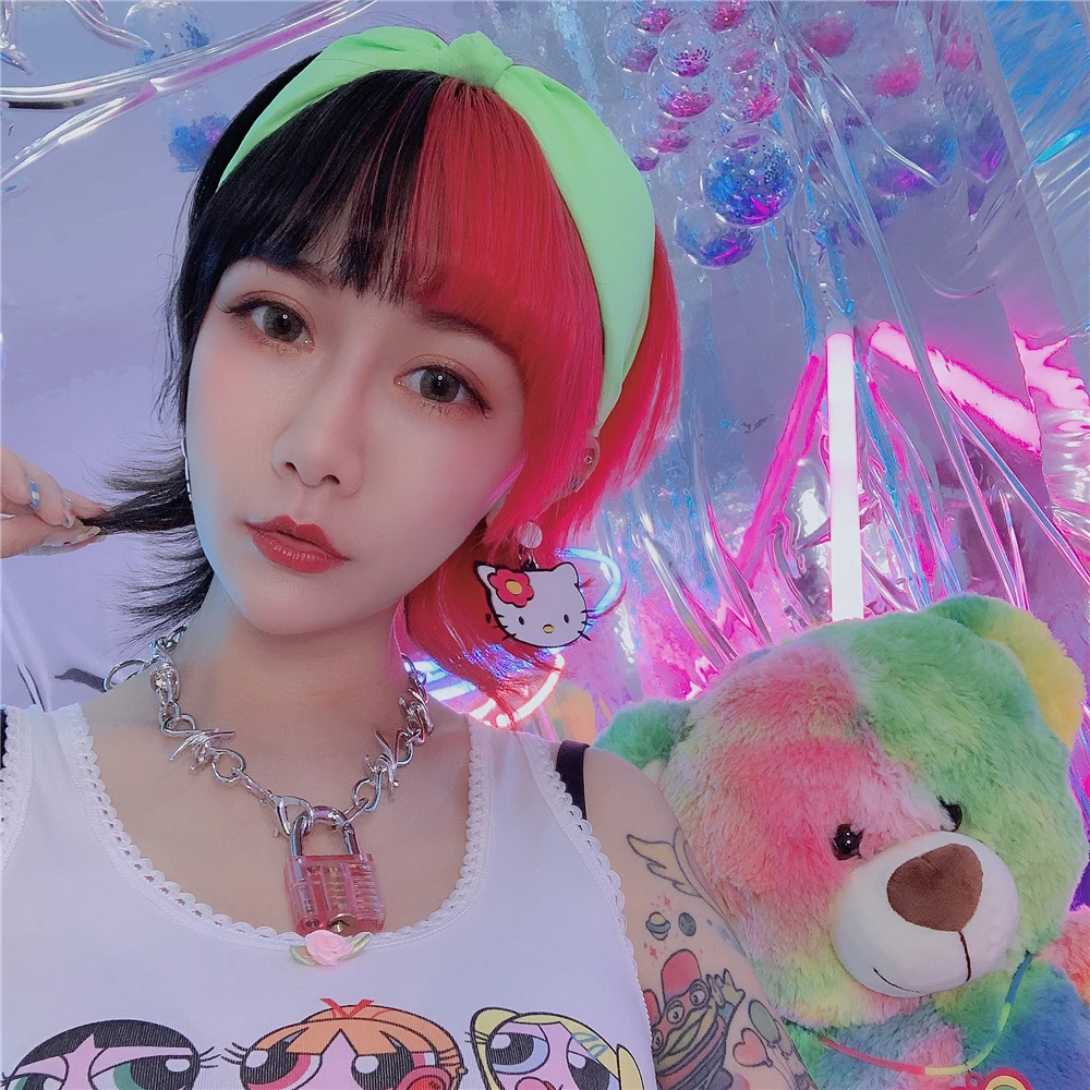 Эксклюзивный harajuku unif стиль нержавеющая сталь Сердце itgirl чокер с бусинами colar для женщин милое ожерелье в панк-стиле Collares Mujer