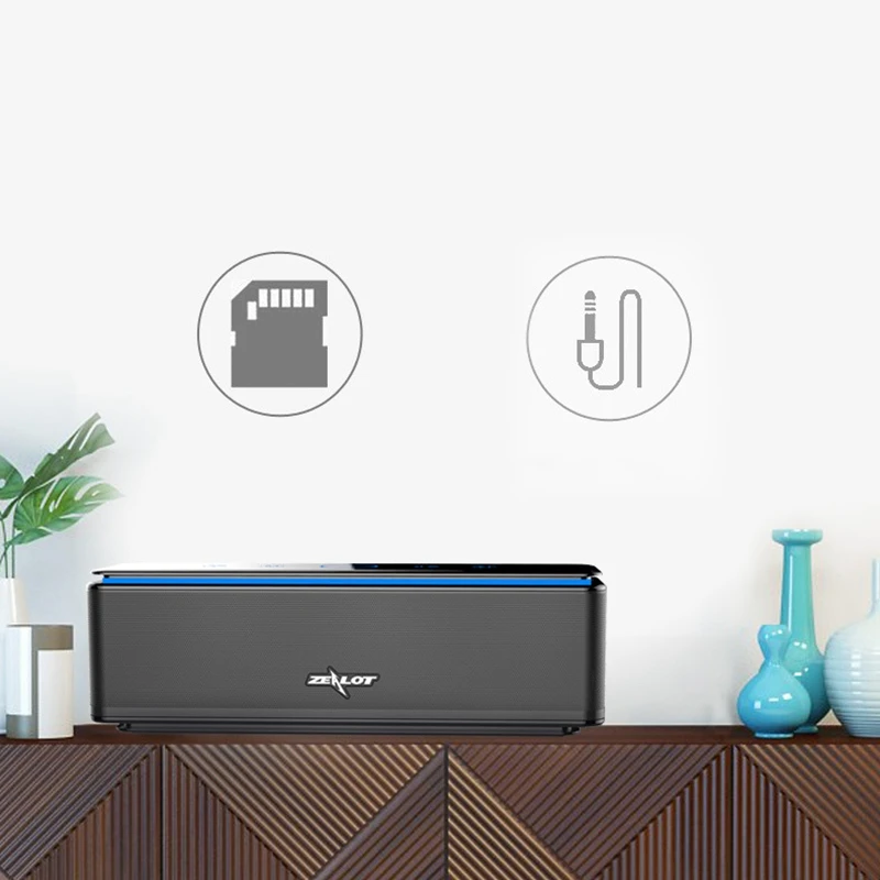  ZEALOT S7 Contact Control Bluetooth Speaker Subwoofer Portable Small Speaker Outdoor Mobile Phone W