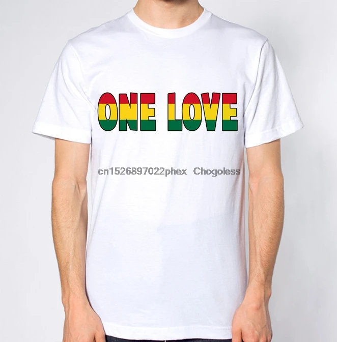 One Love футболка регги Топ Rasta RastafariTee | Мужская одежда