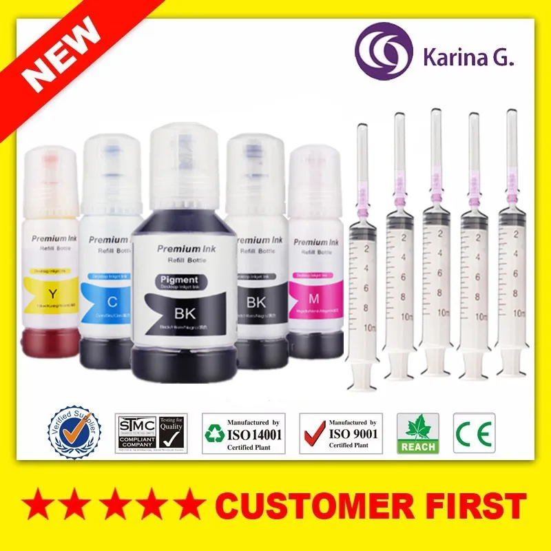 Ricarica Di Inchiostro Per Epson T105 T106 T512 Vestito Per Epson Ecotank Et-7700 Et-7750 Ecc.