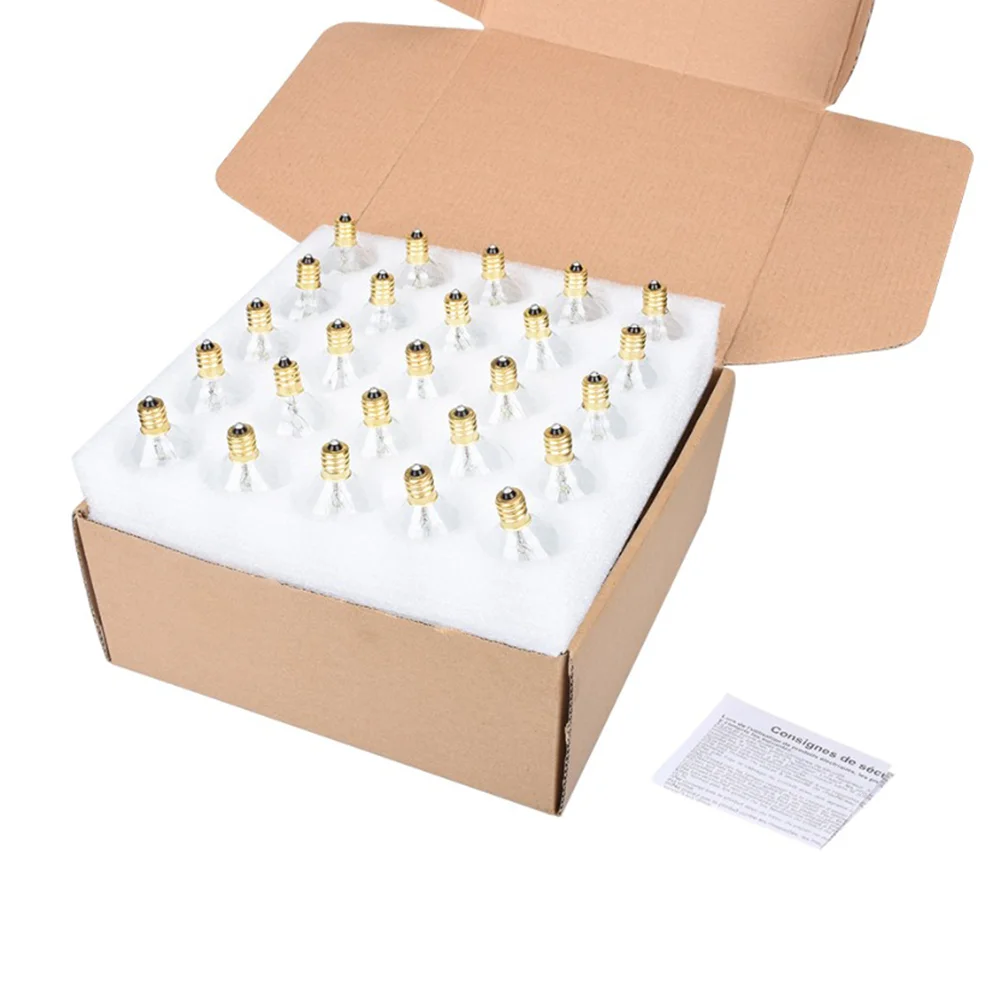 25Pcs G40 문자열 전구 교체 120V/220V 텅스텐/LED 전구 E12 기본 소켓 홀더 전구 홈 정원 장식