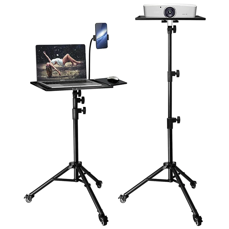 Laptop Floor Stand Sturdy Durable Metal Projector Tripod Holder With