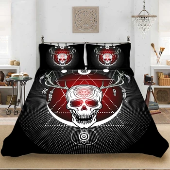 

Yi chu xin nightmare before christmas skull duvet cover bedding set queen size luxury quilt cover comforter bedding sets