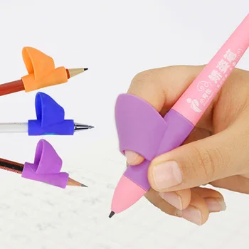 

Color Random 3 Pencils Handle Right Hand Helps Children Learn Holding Pen And Writing Correction Magic Fits Pencil Soft