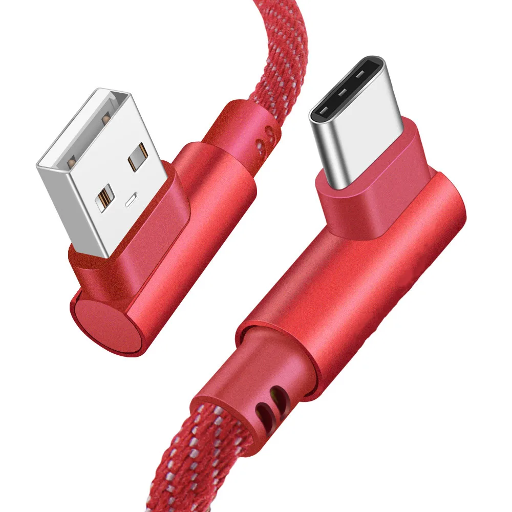 iphone to hdmi cable Olnylo USB Type C 90 Degree Fast Charging usb c cable Type-c data Cord Charger usb-c For Samsung S9 S8 Note 9 8 Huawei P20 Lite best iphone cable