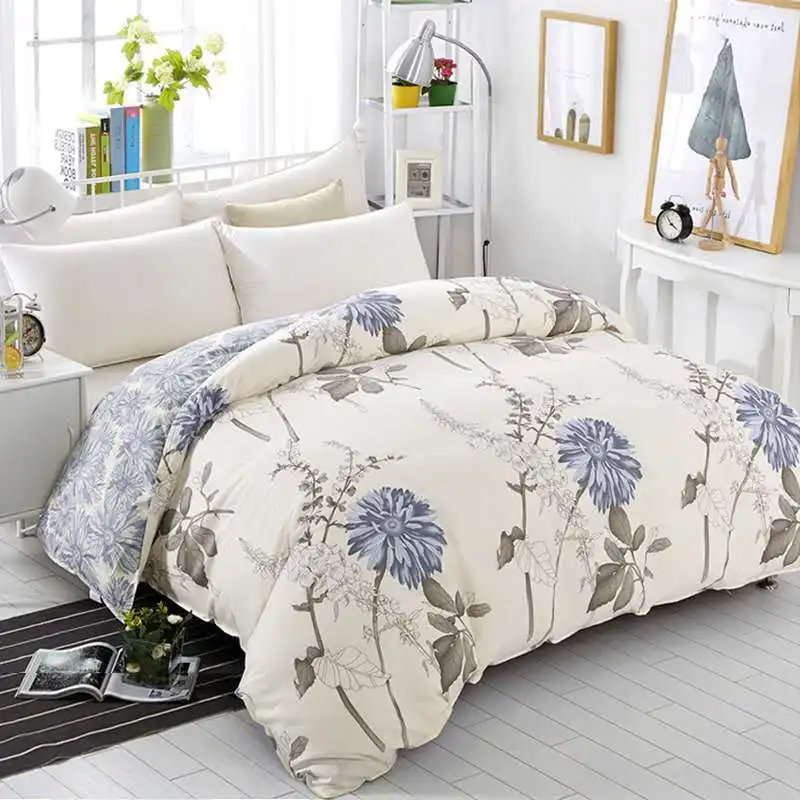 

New Bedding Alone Piece Cotton Twill AB Version Double-sided Quilt Cover Metal Zipper Reactive Dyeing Quilt Shell Fashion Simple