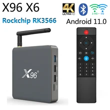 

X96 X6 TV Box Android 11 8GB 128GB RK3566 2T2R MIMO 2.4G 5G Wifi 1000M 8K 4K Youtube Media Player 4G64GB BT4.X Set Top Box tvbox
