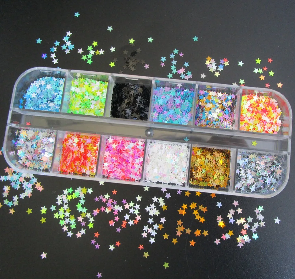 nail glitter stars