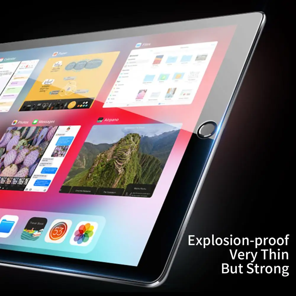 Закаленное Стекло для iPad 10,2 Gen. 7 Экран протектор Стекло пленка против отпечатков пальцев Защита синий светильник Устойчив полное покрытие