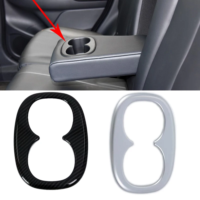 

For Mitsubishi Eclipse Cross 2017 2018 2019 ABS Car Inner Rear Water Cup Holder Panel Decoration Cover Trim Stickers accessorie