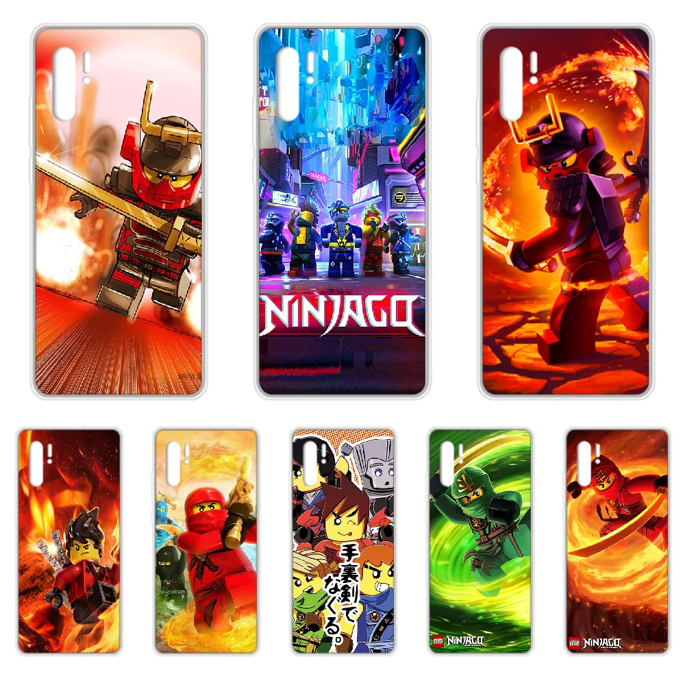 LE GO с мультипликационным принтом Ninjago чехол для телефона HUAWEI p 8 9 10 20 30 40 P pro Smart 2017