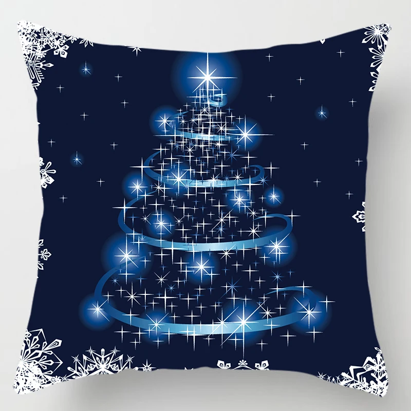 Модная Рождественская наволочка для подушки, двухсторонние наволочки для подушек с принтом, Квадратные наволочки для подушек, размер 45*45 см - Цвет: 9