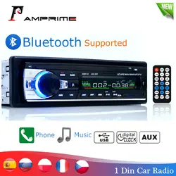 AMPrime автомобильный радиоприемник с Bluetooth автомобильный стерео радио FM Aux вход приемник SD USB JSD-520 12 В в-тире 1 din автомобиль MP3 мультимедийный