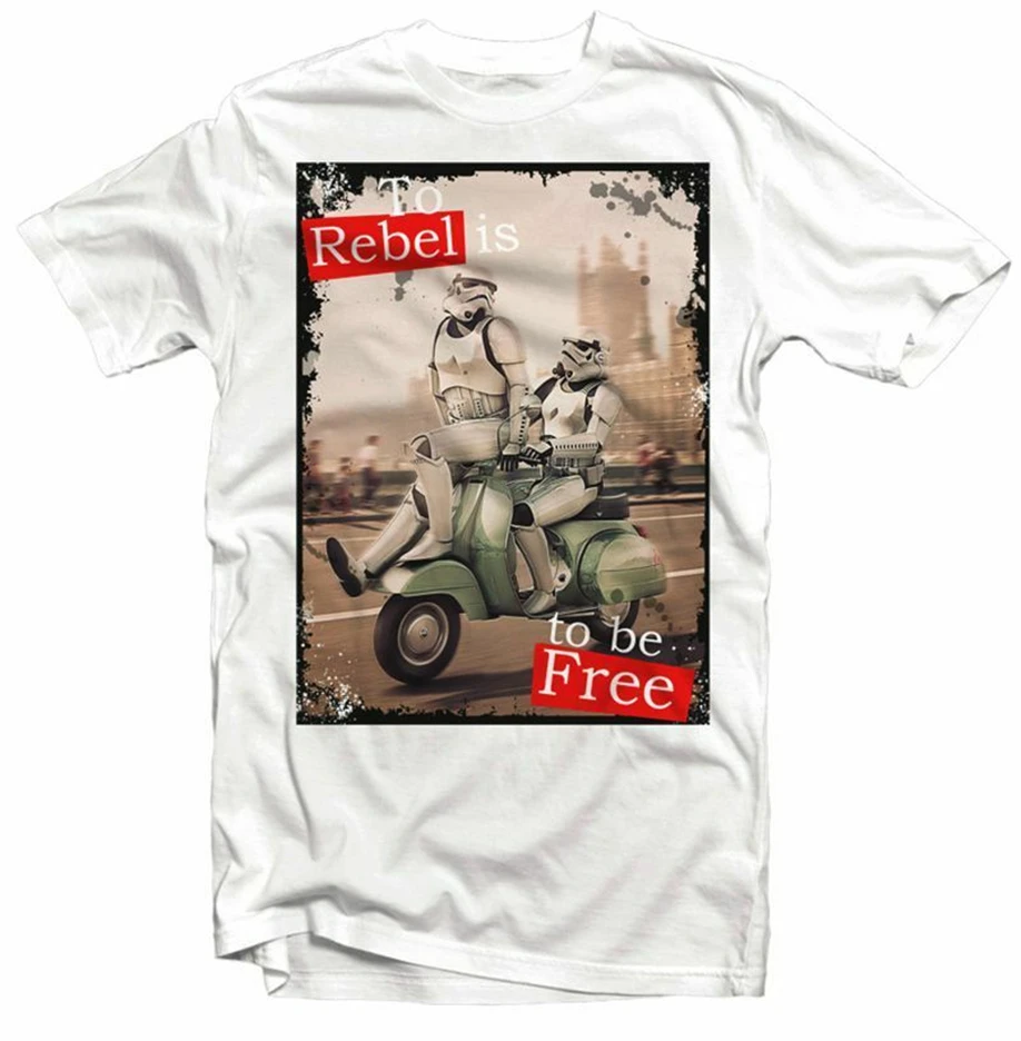 Штурмовик Лондон Rebel Lambretta Vespa Jedi Star Wars Inspired футболка Fn9346 Harajuku в стиле хип хоп| |