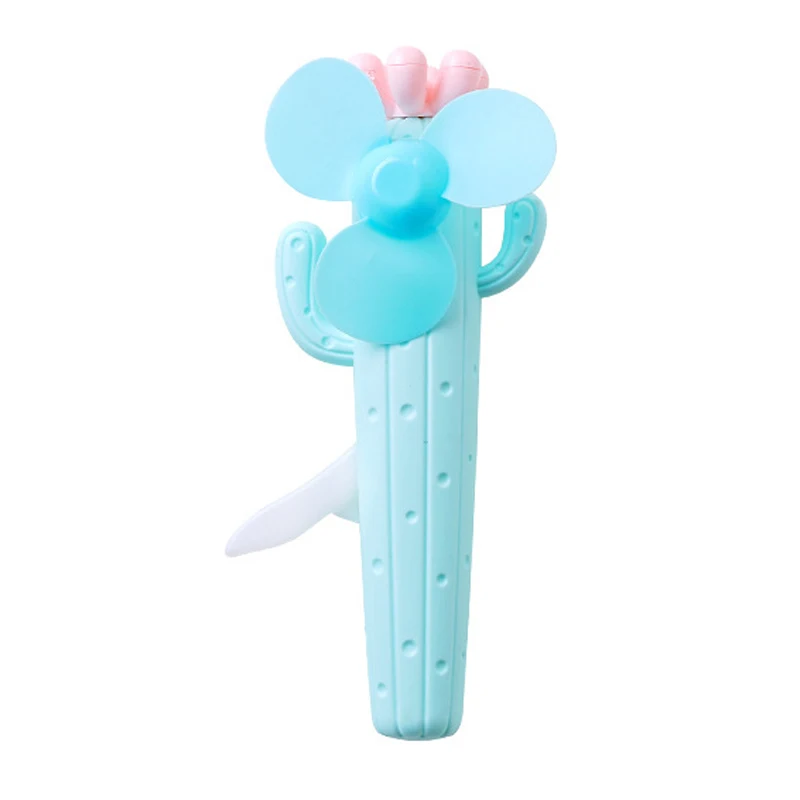 

Hand Pressure Fan Cartoon Environmental Protection Manual Small Fan Cool Portable Hand-Held Children'S Gifts Blue