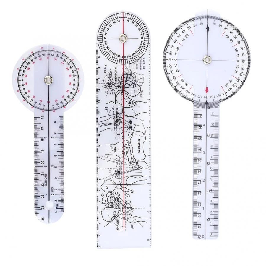 6/8/10inch Medical Angle Ruler Rotatable Easy to Measure for Measurement Medical Goniometer 6/8/10inch Medical Angle Ruler Rotatable Easy to Measure for Measurement Medical Goniometer