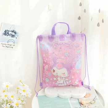 

Kuromi Melody Sumikko Gurashi Anime Fashion Drawstring Backpacks Cartoon Backpack Casual Bags shopping Knapsack Unisex Gifts