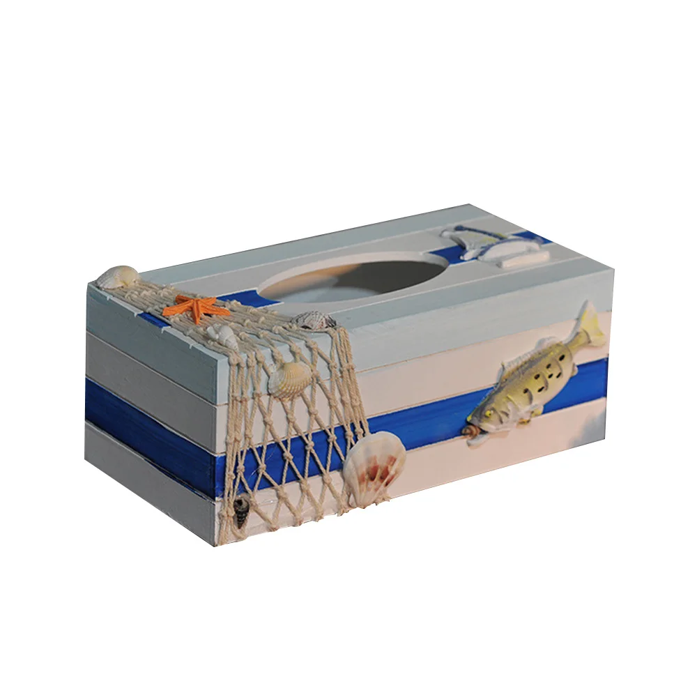 As show Mediterranean Style Wooden Tissue Box Case Multi-Function Napkin Tray Bathroom Hotel Kitchen Tray Home Decoration Home Storage - Цвет: As show