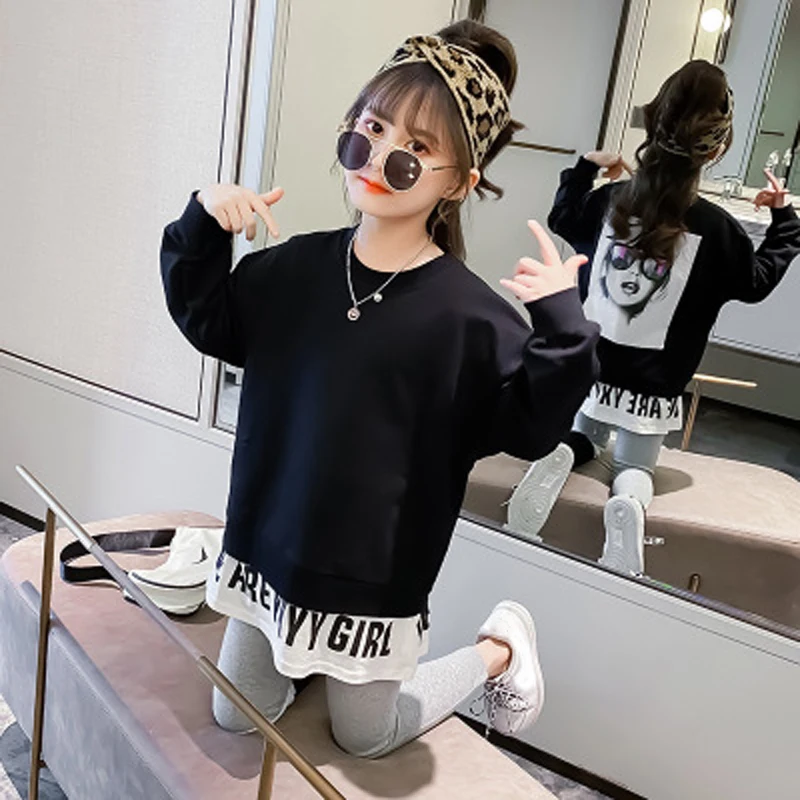 New Kids Clothes Sets Girls Autumn Clothing Teens Casual Big Children'S Sweater+ Pants Fashionable Sports Suits 4 5 7 9 11 13Y