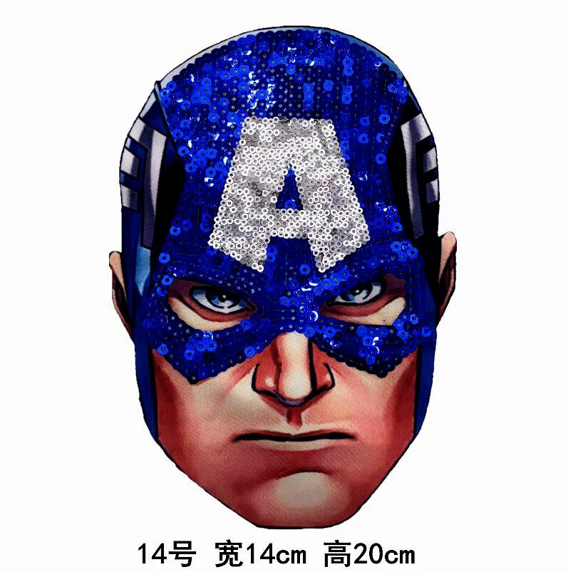 Pulaqi Sequin Avengers Patch DIY Embroidered Patches For Clothing Sew On Patches Cartoon Marvel Stickers Badge Patch For Clothes - Цвет: 14