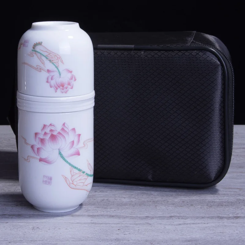 

Portable Travel Tea Set inclue 1pot 2cups, Concentric Cup Office Home Quick Cup,Beautiful and easy teapot kettle,kung fu teaset