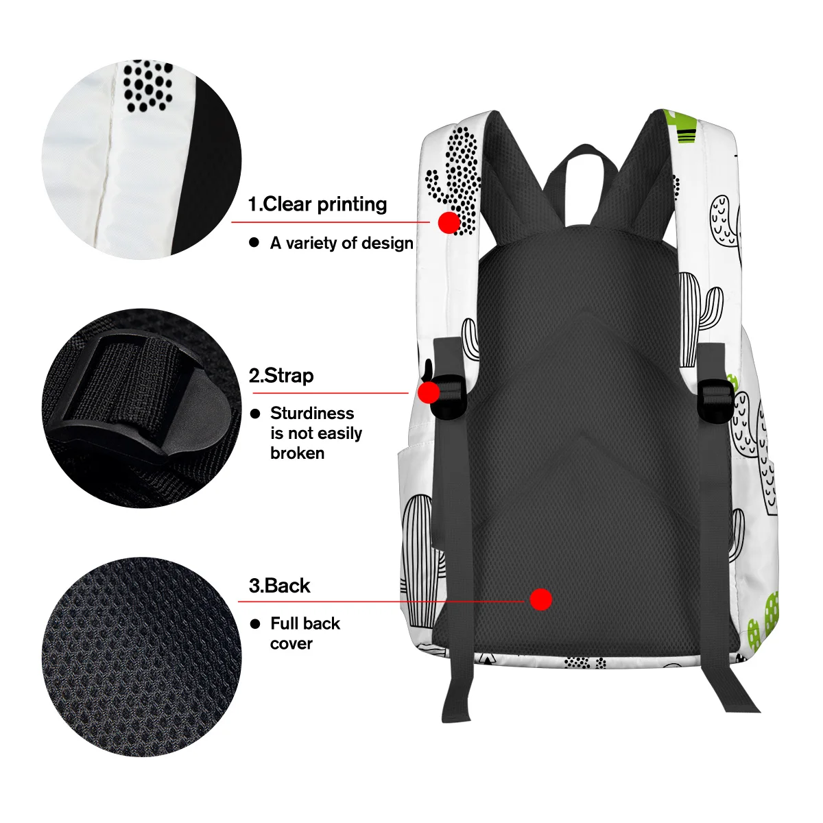 WHEREISART милый граффити зеленый рюкзак с кактусовым декором для школьника средней