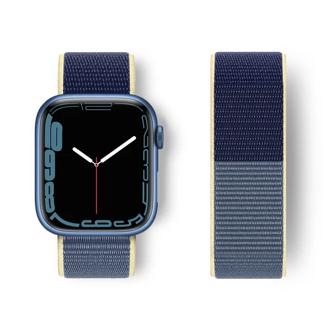 Nylon Strap for Apple Watch Band Series 765 45mm 41mm44mm 40mm  Smartwatch Watchband Belt Sport Bracelet on iWatch 4 3 42mm 38mm Ice blue