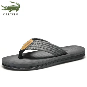 

CARTELO men's shoes flip flops casual outdoor beach wear-resistant light slippers men