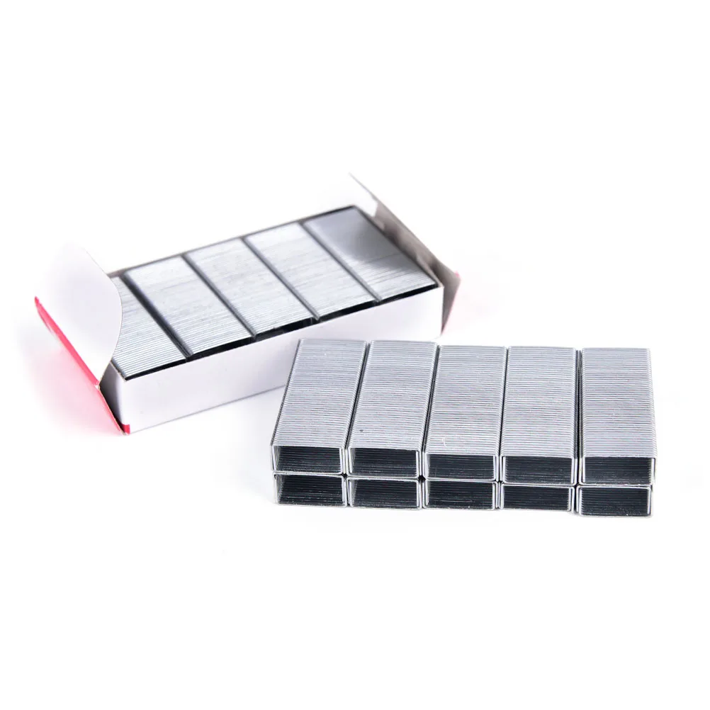 Creative Silver Stainless Steel Staples Office Binding Supplies 1000Pcs Consuming Supplies 1 Pack 12#:12*5mm stapler pin