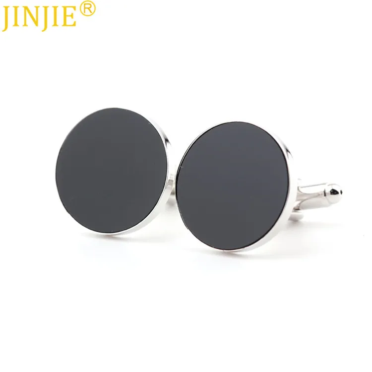 

Circle Black And White with Pattern Shell Zircon Cufflinks Men Business French Shirt Cufflinks Sleeve Nail Cufflinks