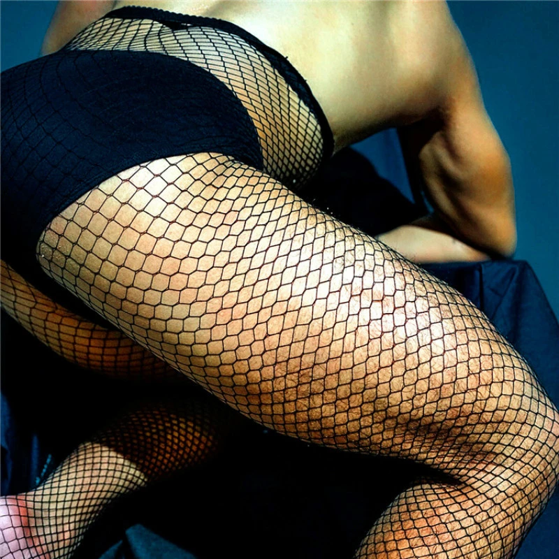 Men Stockings 男士透气性感渔网袜