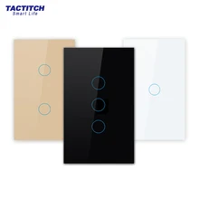 Wall touch switch light switch RF wireless remote control tempered glass panel AC110V 220V home wall sticker switch touch screen
