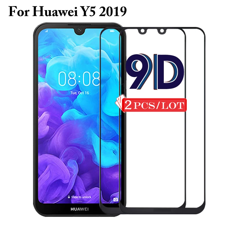 2 шт 9D стекло для huawei Y5 2019 закаленное защитное экрана Hauwei Y 5 пленка на huawey 9h |