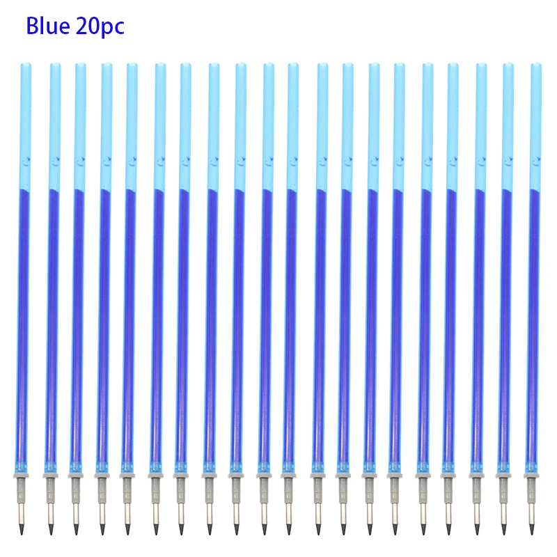 Стираемая 0,5 мм 6 штук синие/черные чернила волшебная ручка Канцелярия для учеников наконечник пули Пишущие принадлежности Запасной инструмент - Цвет: 20pc